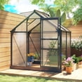 thumbnail image 2 of Outsunny Serre, Serre Chaude à Entrée Piétonne, Panneau PC Transparent avec Porte Coulissante, 2 of 10