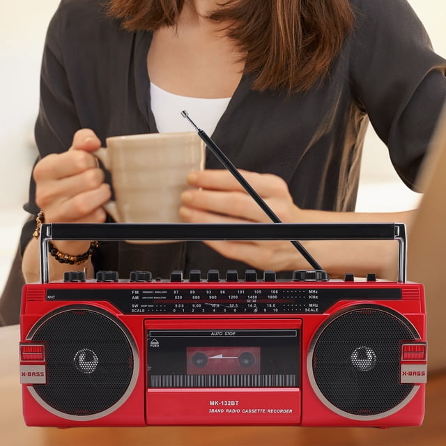 Portable Cassette Player AM Radio Stereo - Casette Tape Player Recorder, Retro Cassette Tape Player Recorder with Bluetooth Speaker,Tape Recorder Cassette Player
