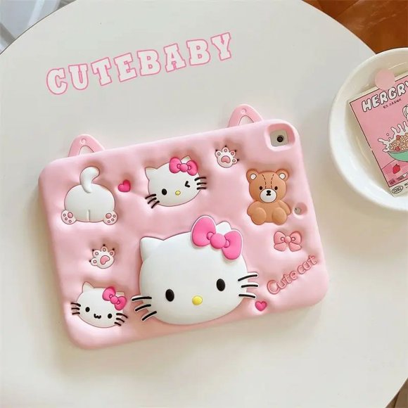 Hello Kitty Étui Support pour Samsung Galaxy Tab A9 8.7” X110 Tab A9Plus X216 Tab A8 a7 Lite T220 Étui Antichoc Funda LUHAN
