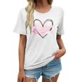 thumbnail image 1 of LUOGENLI T-shirts pour Femmes Mode Décontractée Chemises Imprimées Col Rond Manches Courtes Tee Tops Tunique Blouse T-shirts Graphiques Drôles Adulte Saint-Patrick Blanc P, 1 of 4