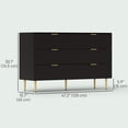 thumbnail image 3 of HOMCOM Commode à 6 Tiroirs pour Chambre Commode Poignées et Pieds Dorés, 3 of 10