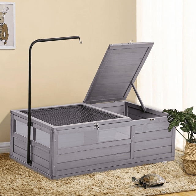 Aivituvin Tortoise House Habitat Enclosure Turtle Cage for Small Animals