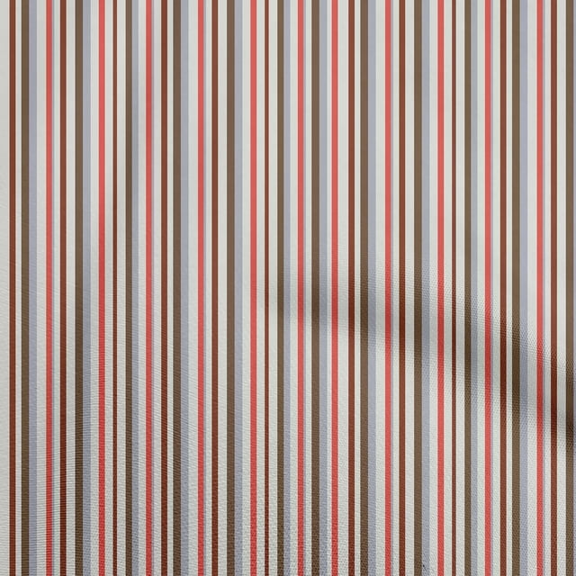 oneOone Cotton Flex Red Fabric Stripes Craft Projects Decor Fabric Printed By The Yard 40 Inch Wide