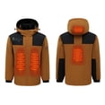 thumbnail image 2 of RXIRUCGD USB Intelligent Constant Temperature Heated Windproof Plus Size Coat For Men And Women Winter 4 Heated Jacket Coat( Brown, Size:2XL ), 2 of 3