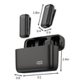 thumbnail image 3 of SuoKom Mini Microphone Wireless Lavalier Microphone 2 Mini Microphones Wireless Lapel Microphone For Android/IOS Video Recording Interview Vlog Wireless Microphone 2 Tx+1 Rx, 3 of 8