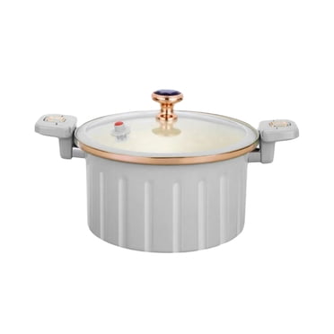 Cuiseur Multifonction en Fer Blanc, Marmite à Pression sous Vide de 8 Litres pour des Repas Rapides et Sains, Idéal pour Soupes, Ragoûts et Cuisson à la Vapeur, Conception Facile à Nettoyer