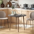 thumbnail image 2 of HOMCOM 35" Folding Dining Table with Solid Wood Legs, Distressed Light Grey, 2 of 10