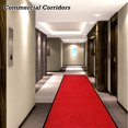 thumbnail image 2 of ybaymy 3x10 ft Commercial Runner Rug Double Stripes Outdoor Indoor Entrance Doormat Waterproof Industrial Carpet Runner Rugs with Non-Slip PVC Backside for Home Hallway Entrance Hotel Red, 2 of 8