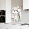 thumbnail image 4 of Pegboard Wall Organizer With Drain Basket And Hooks For Kitchen Storage Rack Set 42 cm x 30 cm No Punch Adhesive Mount, 4 of 6