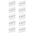 thumbnail image 1 of 40X Cat6 Ethernet Sortie de Plaque Murale 1 Port RJ45 Réseau Femelle à Femelle Mur Coupleur Jack Plaque Blanc & Bleu, 1 of 9