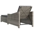 thumbnail image 2 of vidaXL Sun Lounger with Dark Grey Cushion Poly Rattan Grey, 2 of 5