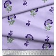 thumbnail image 3 of Soimoi Polyester Crepe Fabric Leaves & Floral Block Printed Fabric 1 Yard 42 Inch Wide, 3 of 3