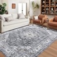 thumbnail image 1 of FairOnly 8' x 10' Area Rugs,Machine Washable Printd Rugs for Living Room Bedroom Kitchen Home Decor, Non Slip TPR Back Floor Carpet,Gray, 1 of 7
