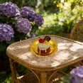 thumbnail image 4 of Weloille Gold Metal Embossed Decorative Tray, Round Vanity Tray Jewelry Organizer, Multi Purpose Serving Tray for Dessert Snacks Kitchen Bedroom Vanity Countertop Use, 4 of 6