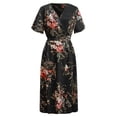 thumbnail image 5 of Ketyyh-chn99 Robes Femmes 2024 Robe Soleil Robes pour Femmes Robes d'Été pour Femmes Imprimé Décontracté Col en V Bouton Manches Courtes Décontracté Robes Femme Noir,3TG, 5 of 5