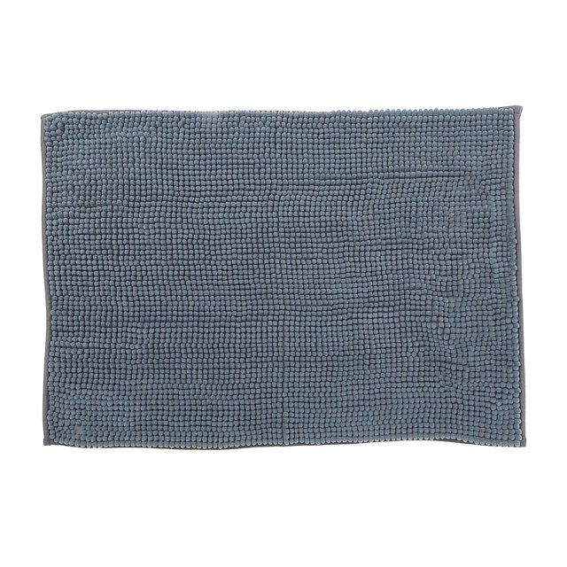 Tapis de Bain en Chenille Uni 20X28 Gris avec Tissu Chenille Doux et Absorbant et surface Texturée, Doté d'Une Forme Rectangulaire et d'Un Dessous Antidérapant, Convient comme Tapis de Bain Ou Accessoire de Salle de Bain pour Améliorer le Confort et la Sécurité.