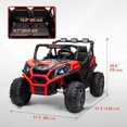 thumbnail image 3 of Qaba 2 Seater 24V Electric Car for Kids with Remote Control, Red, 3 of 10
