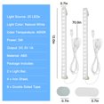 thumbnail image 2 of EIGTHTAIL 2 Pcs Lumière de Placard LED 20 LED USB Éclairage sous Armoire pour Cuisine Garde-Robe Blanc, 2 of 6