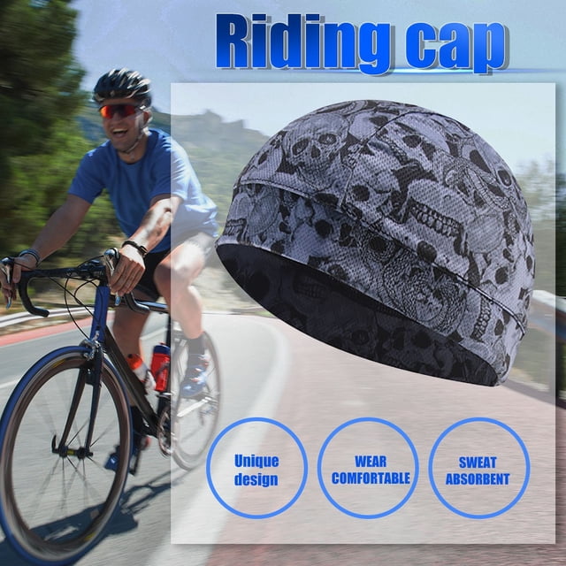 EGNMCR Helmet Lining Sweat Wicking Cap Running Cap Bike Cap 1 Piece Sports cap