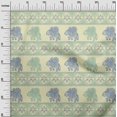thumbnail image 2 of oneOone Viscose Jersey Fabric Floral & Elephant Block Decor Fabric Printed BTY 60 Inch Wide, 2 of 4