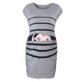 thumbnail image 2 of Vêtements de Grossesse Offres de l'Action de Grâce Liquidation Été Vêtements de Maternité pour Femmes Col Rond Manches Courtes Volants Pli Hauts de Grossesse, 2 of 5