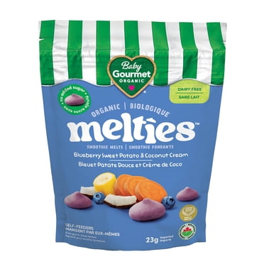 Baby Gourmet® | Melties™ | Organic Baby & Toddler Snack Melts, Blueberry, Sweet Potato & Coconut Cream, Self Feeder