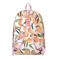 thumbnail image 2 of Peach Fruit Print School Backpack, Sweet Juicy Pink Peach Pattern Daypack with Kawaii Cartoon Style and Vibrant Tropical Aesthetic Design, 2 of 2