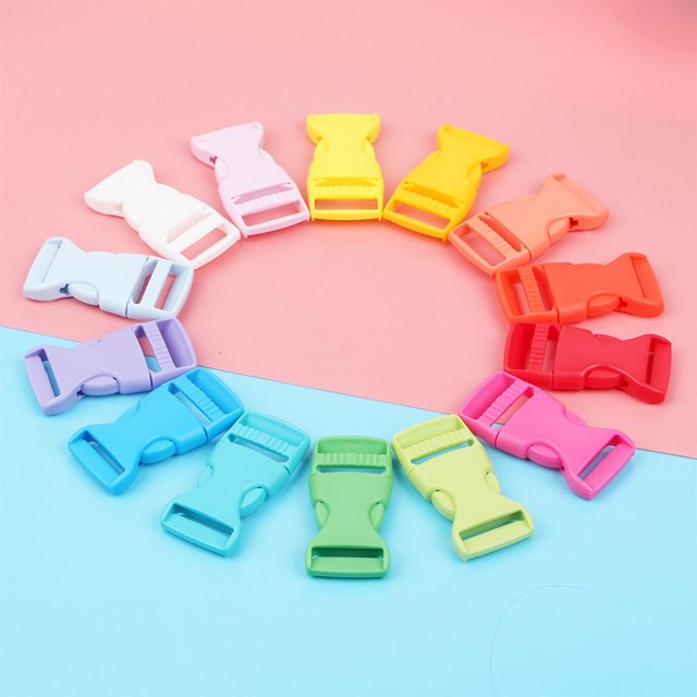 maskred 10pack/lot Versatile Release Buckle Strap For Various Buckle Applications Multi-Color ABS Clasp Belt Buckles Hook Buckle light yellow 1Set