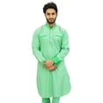 thumbnail image 1 of Atasi Ensemble Kurta Pyjama Vert Style Pathani pour Homme Chemise Punjabi pour Homme-G, 1 of 6