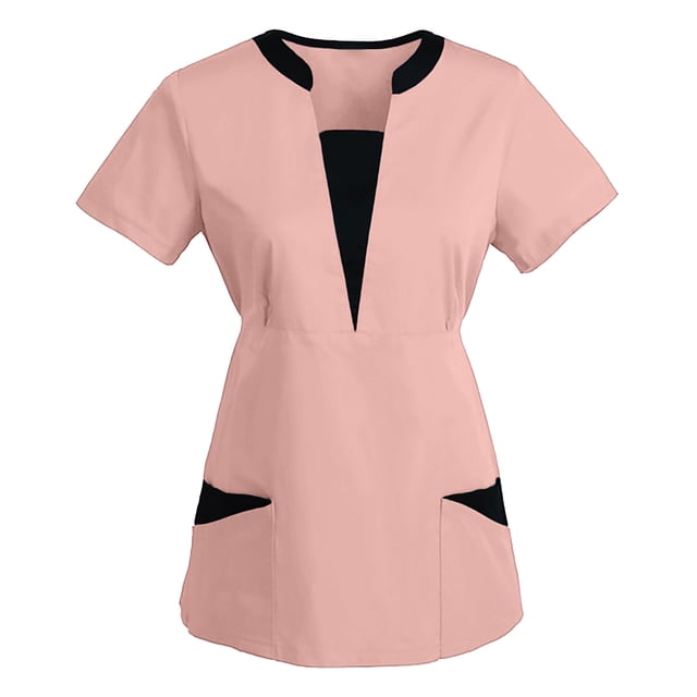 T-Shirts Oversize pour Femmes, Chemise à Manches Courtes Décontractée, Col en V, Hauts d'Été pour Femmes, Rose m