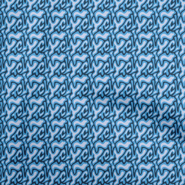 oneOone Cotton Flex Medium Blue Fabric Abstract Sewing Craft Projects Fabric Prints By Yard 40 Inch Wide