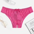 thumbnail image 2 of 1 Pce Culotte Aguichant en Dentelle Florale pour Femmes, String Sans Entrejambe, 2 of 9