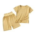 thumbnail image 1 of Ensemble 2 Pcs Doux et Confortable pour Tout-Petits Filles Garçons, T-Shirts à Manches Courtes et Pantalons, 1 of 3