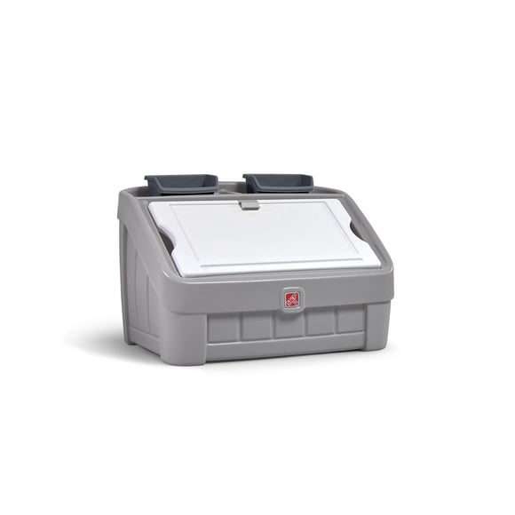2-in-1 Toy Box & Art Lid, Gray
