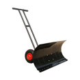 thumbnail image 3 of Wheeled Snow Pusher Snow Plow Adjustable Handle Snow Pushing Portable Winter Double Pole 74x42cm, 3 of 9