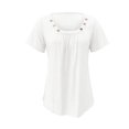 thumbnail image 4 of AherBiu T-Shirts pour Femmes Col Rond Manches Courtes T-Shirts Décontractés Légers Confortables Extensibles en Coton T-Shirts Hauts, 4 of 6