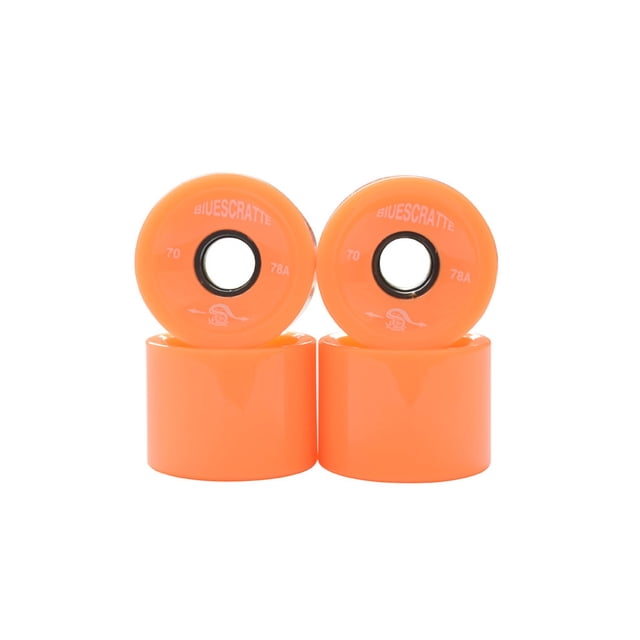 4 Pcs Roues de Planche à Roulettes Cuir Cruiser Pièces de Rechange Manuel Longboard Roulement Couvercle Remplacement Amovible Extérieur Planche à Roulettes Déménagement Réparation Fixation Orange