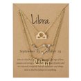 thumbnail image 1 of WREESH 3-piece Set Of Three-piece Sky Ancient English Letter Twelve Constellation Necklace, 1 of 1
