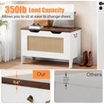 thumbnail image 3 of Storage Chest 30Inch Toy Chest for Boys and Girls, Kids Wood Large Toy Box with Safety Hinge, Storage Bench, Lightweight, Foldable, Space-Saving, Multi-Functional Stool, 3 of 8