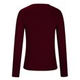 thumbnail image 5 of Dealovy Long Sleeve Shirts for Women Ribbed Knit Soft Crew Neck Basic Tight Tops Solid Casual Going out Tees, 5 of 5