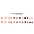 thumbnail image 1 of Faux Ongles Réutilisables, Retrait Facile, Abîment les Ongles, Bavure, Adorables, Bruns, Oursons Câlins, Style d'Automne, Ongles à Presser, Salon de Manucure, 1 of 1
