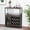 Dark Gray, variant on Twister.CK 5 Tier Wine Bar Cabinet, Bar Cabinet with Detachable Wine Rack and Glass Holder, Storage Space for Kitchen Living Room Bar, Black