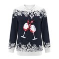 thumbnail image 3 of Tetras Haut Automne 2024 pour Femmes, Chandail en Molleton Décontracté à Manches Longues et Col Rond pour Femmes, Blouse, 3 of 3