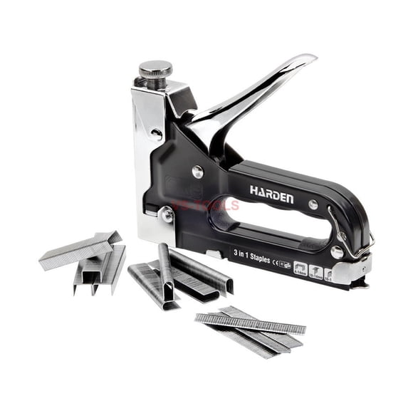 Heavy Duty Chrome 3 Way Stapler Staple Gun Nailer Crown U-Shape Nails