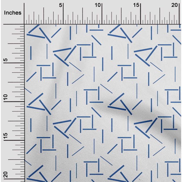 oneOone Viscose Chiffon Fabric Line Geometric Fabric Prints By Yard 42 Inch Wide