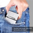 thumbnail image 4 of Brushed Aluminum Cigarette Case, Hard Box And Holder With Solid Magnetic Flip Top Closure, 4 of 9