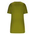 thumbnail image 4 of AherBiu Women Tops Stretchy Slim Tight Button Ribbed Knitted Short Sleeve Round Neck Basic Summer Tshirts, 4 of 4