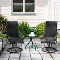 thumbnail image 2 of Outsunny Patio Swivel Chairs w/ Mesh Fabric Seat Rocking Chairs, Black, 2 of 10