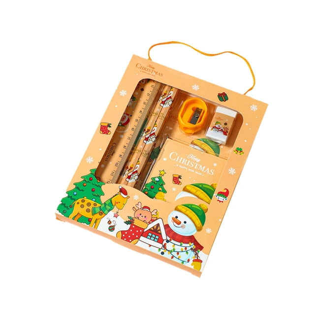 Christmas Handheld 6 Piece Set Student Stationery Set Children's Christmas Small Prizes Kindergarten