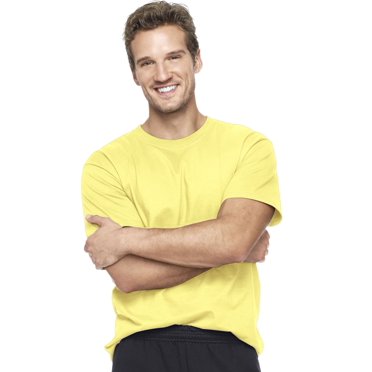 Hanes Beefy-T T-Shirt à Manches Courtes pour Hommes - Meilleur Vendeur, TTG, Jaune
